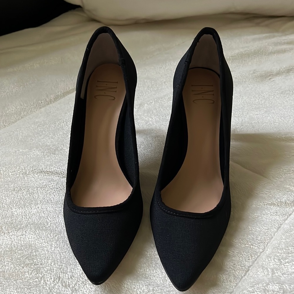 Ever worn black INC black pump, 6.5 with 3.5 inch heel. Super sleek!